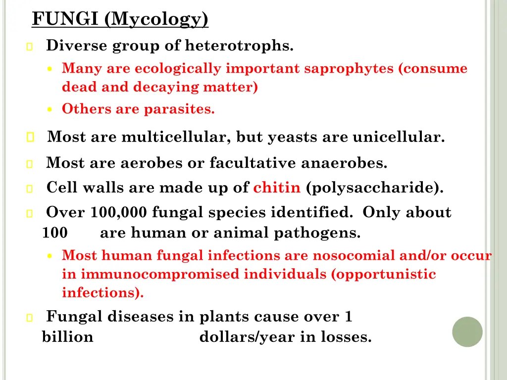 fungi mycology diverse group of heterotrophs many
