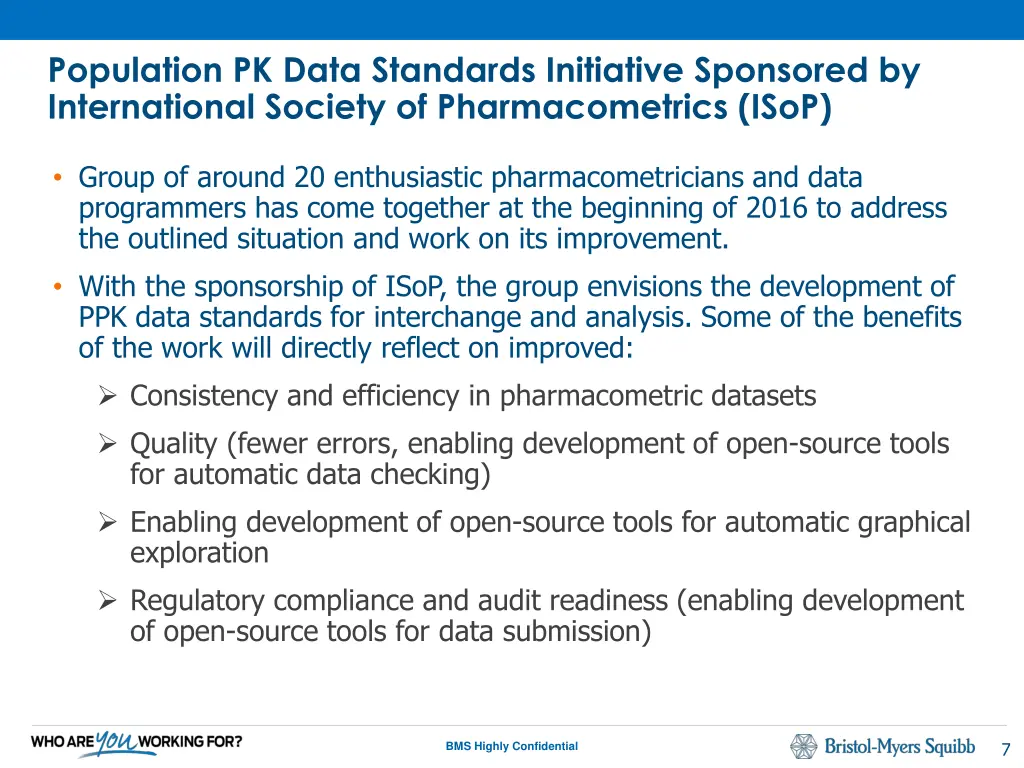 population pk data standards initiative sponsored