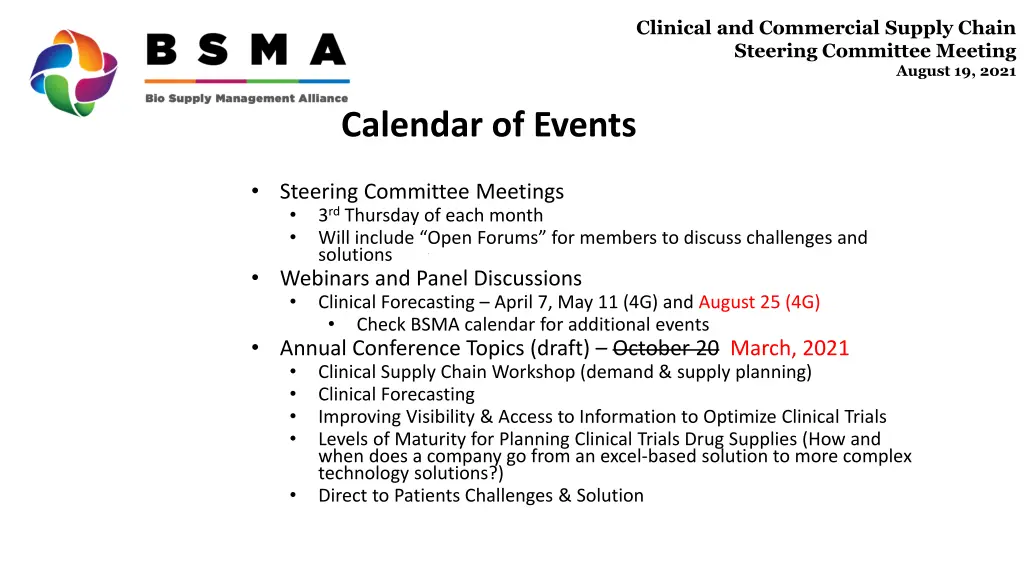 clinical and commercial supply chain steering 2
