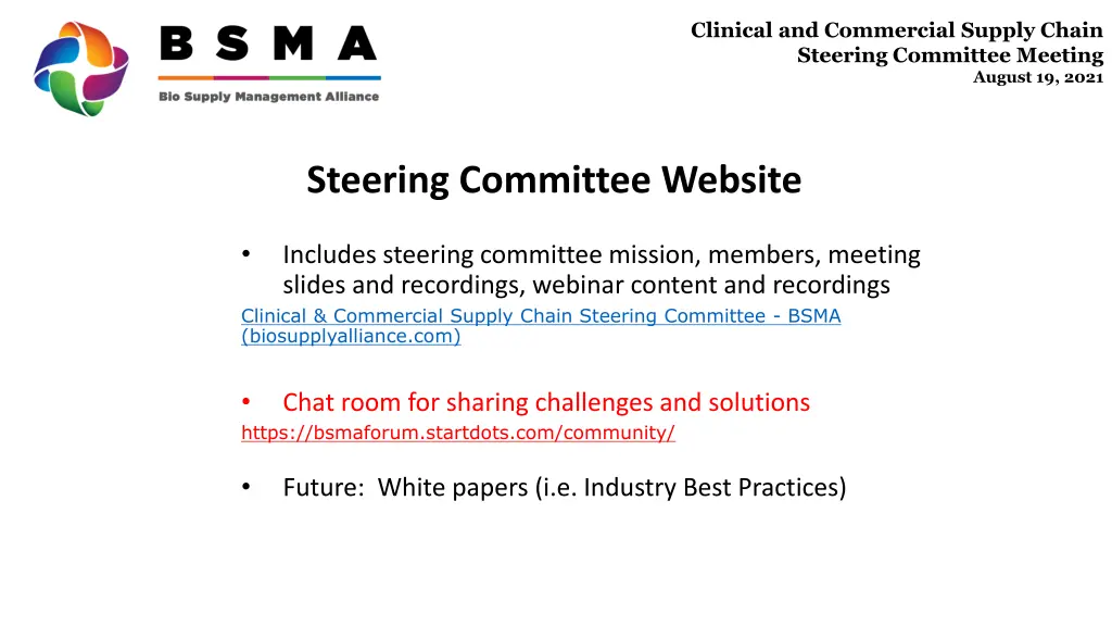 clinical and commercial supply chain steering 3