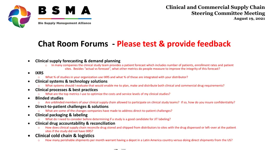 clinical and commercial supply chain steering 4