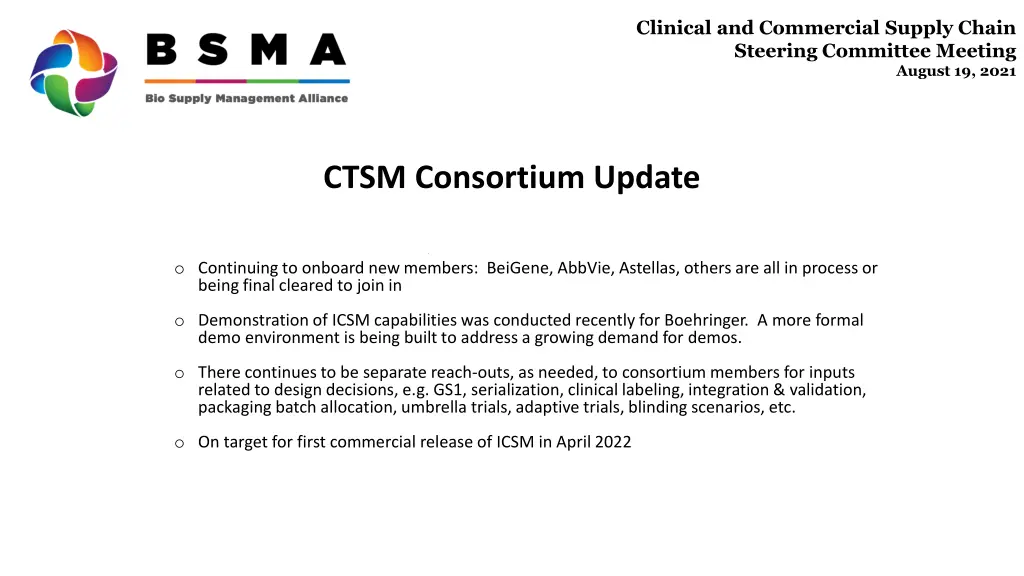 clinical and commercial supply chain steering 6