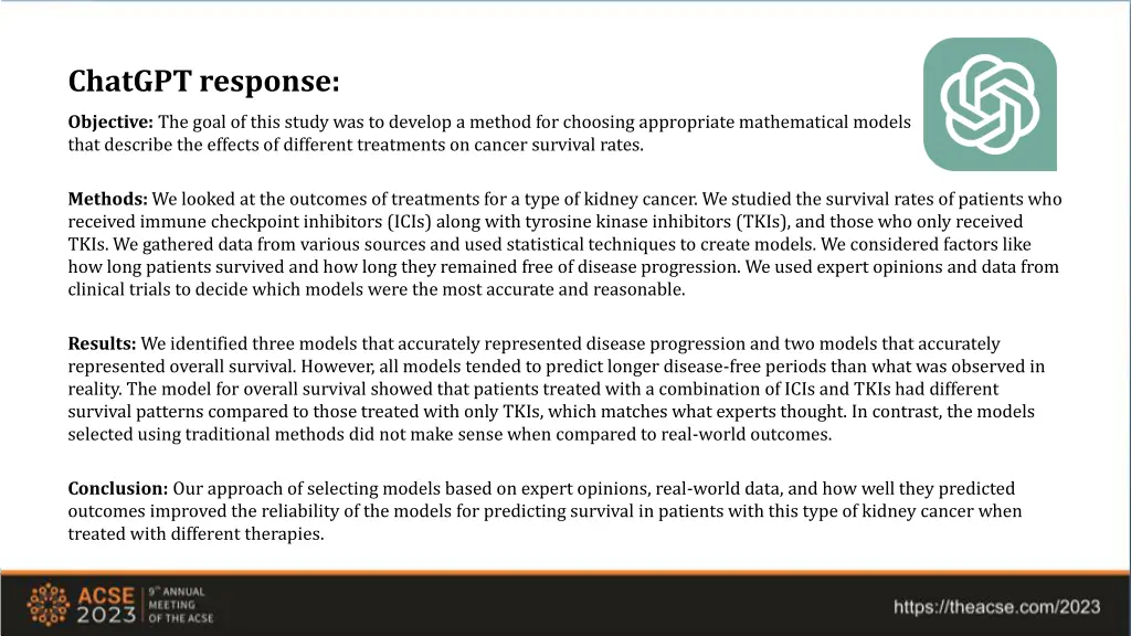 chatgpt response