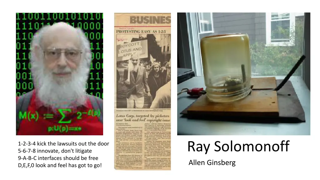 ray solomonoff allen ginsberg