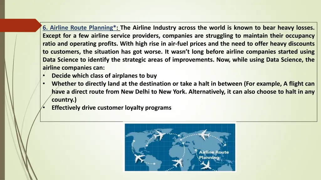 6 airline route planning the airline industry