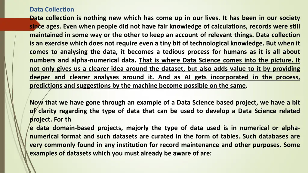 data collection data collection is nothing