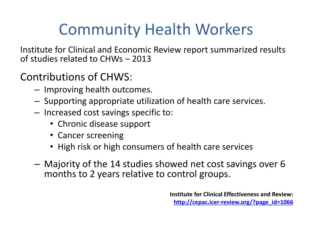 community health workers