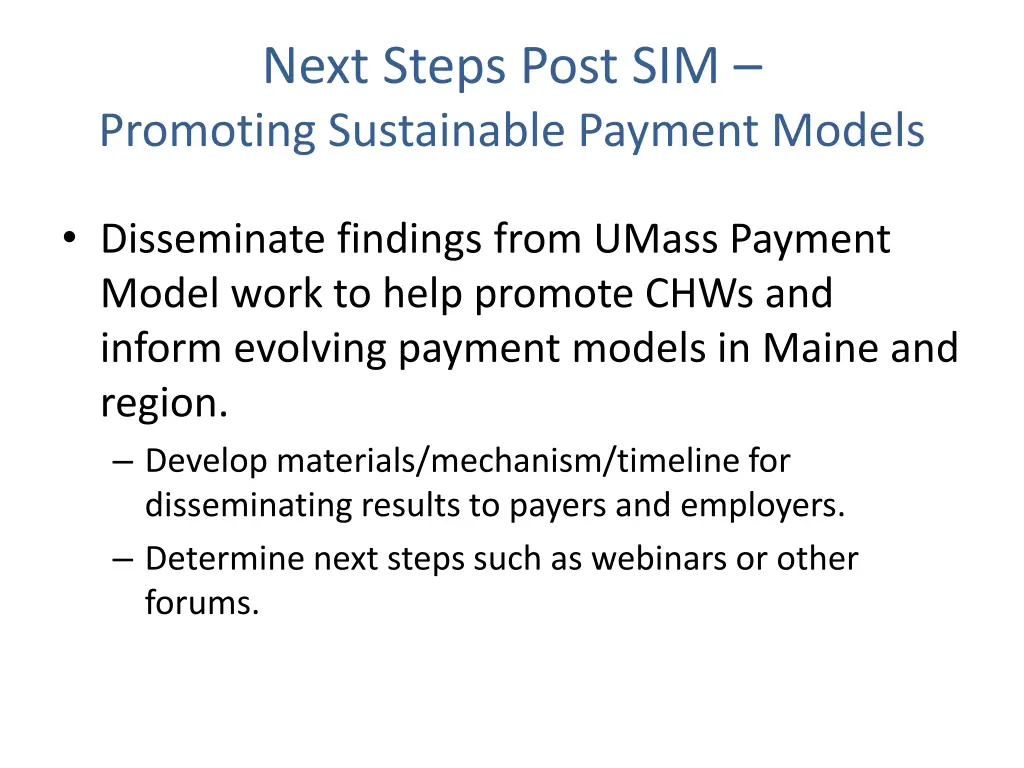 next steps post sim promoting sustainable payment