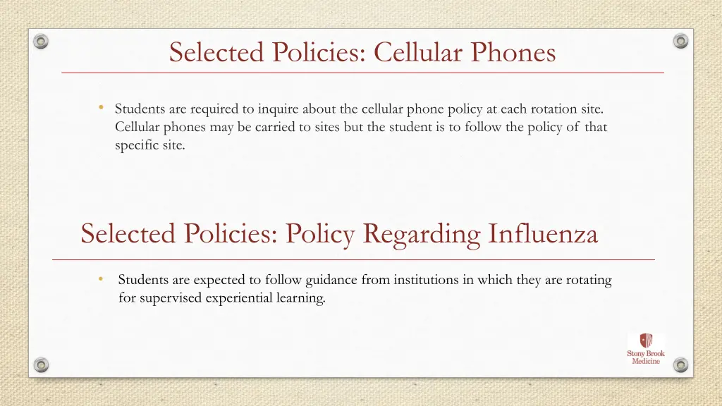 selected policies cellular phones