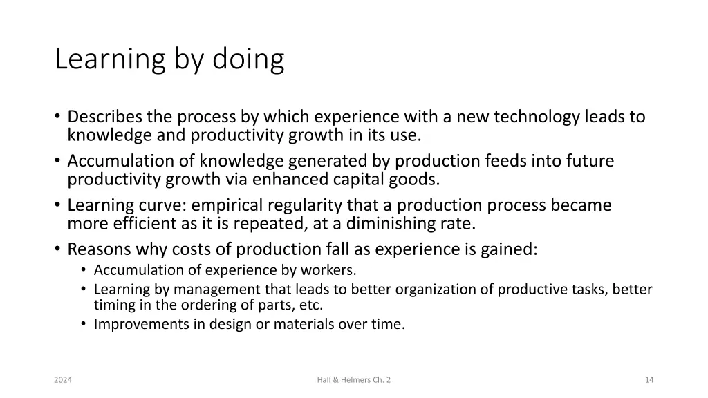 learning by doing
