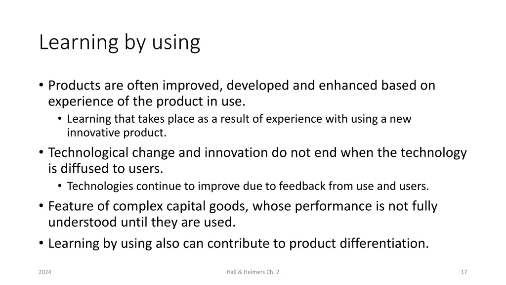 learning by using