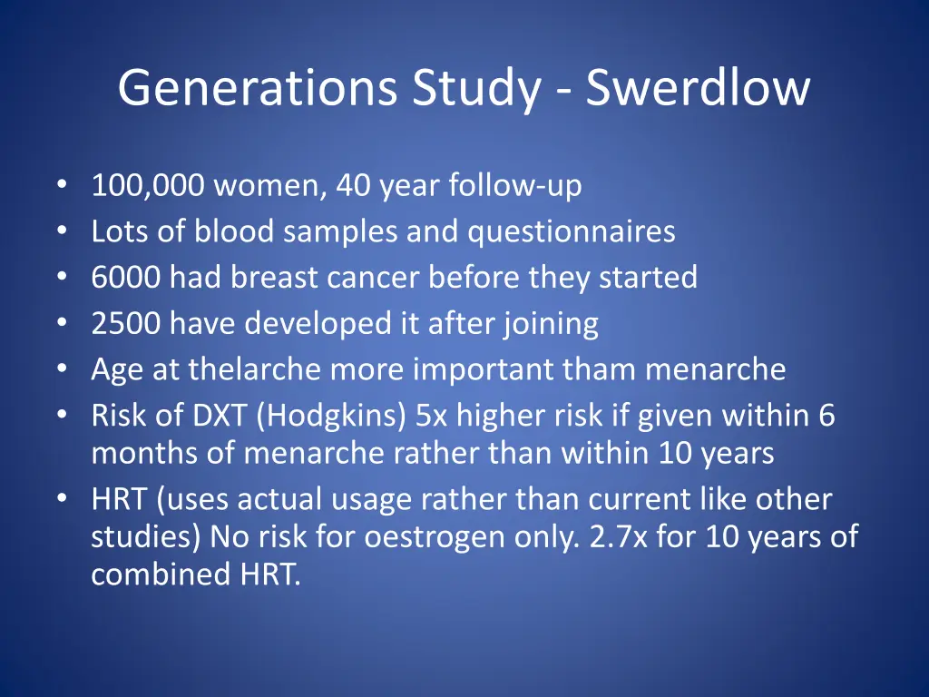 generations study swerdlow