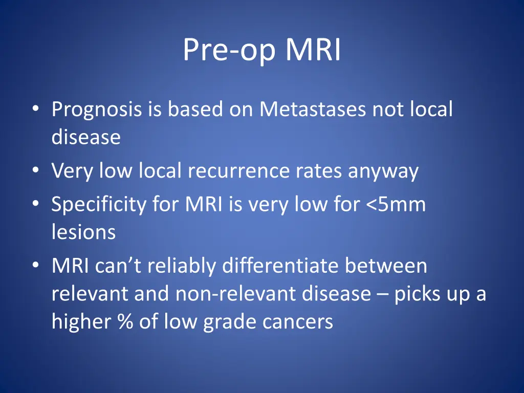 pre op mri