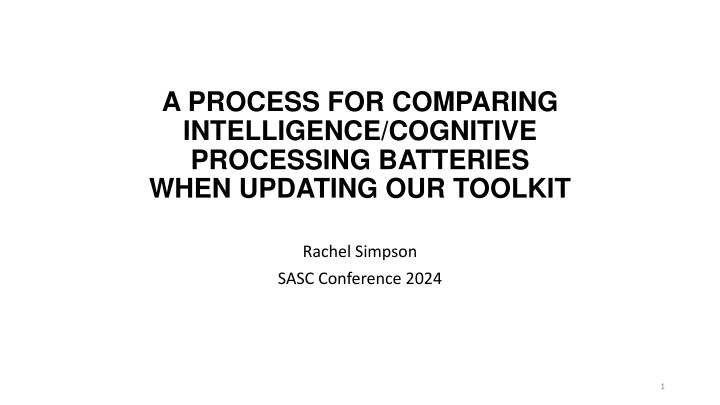 a process for comparing intelligence cognitive