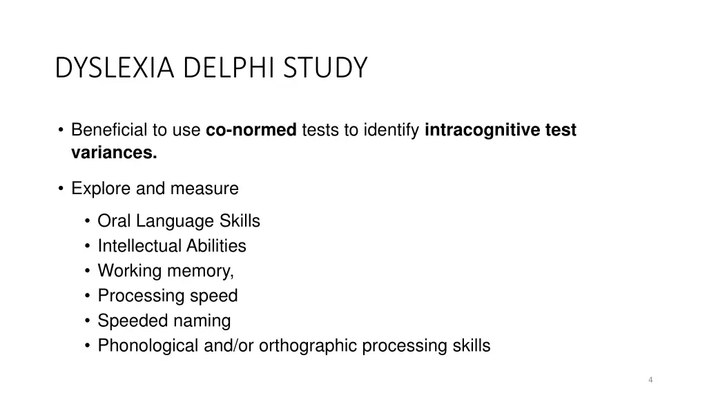 dyslexia delphi study