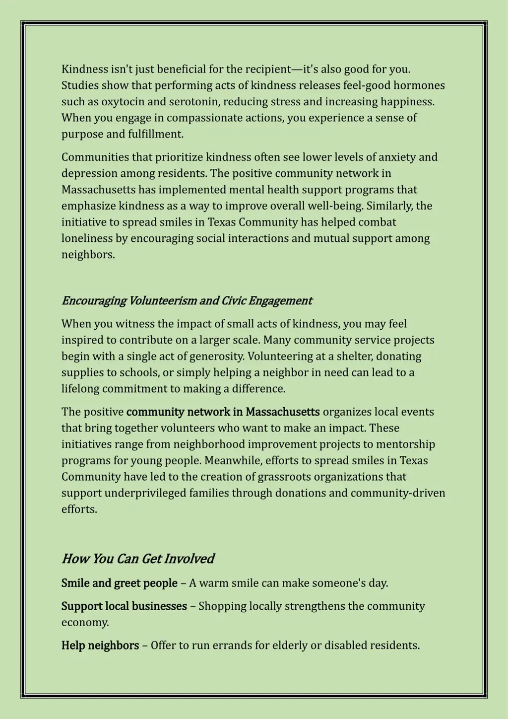 kindness isn t just beneficial for the recipient