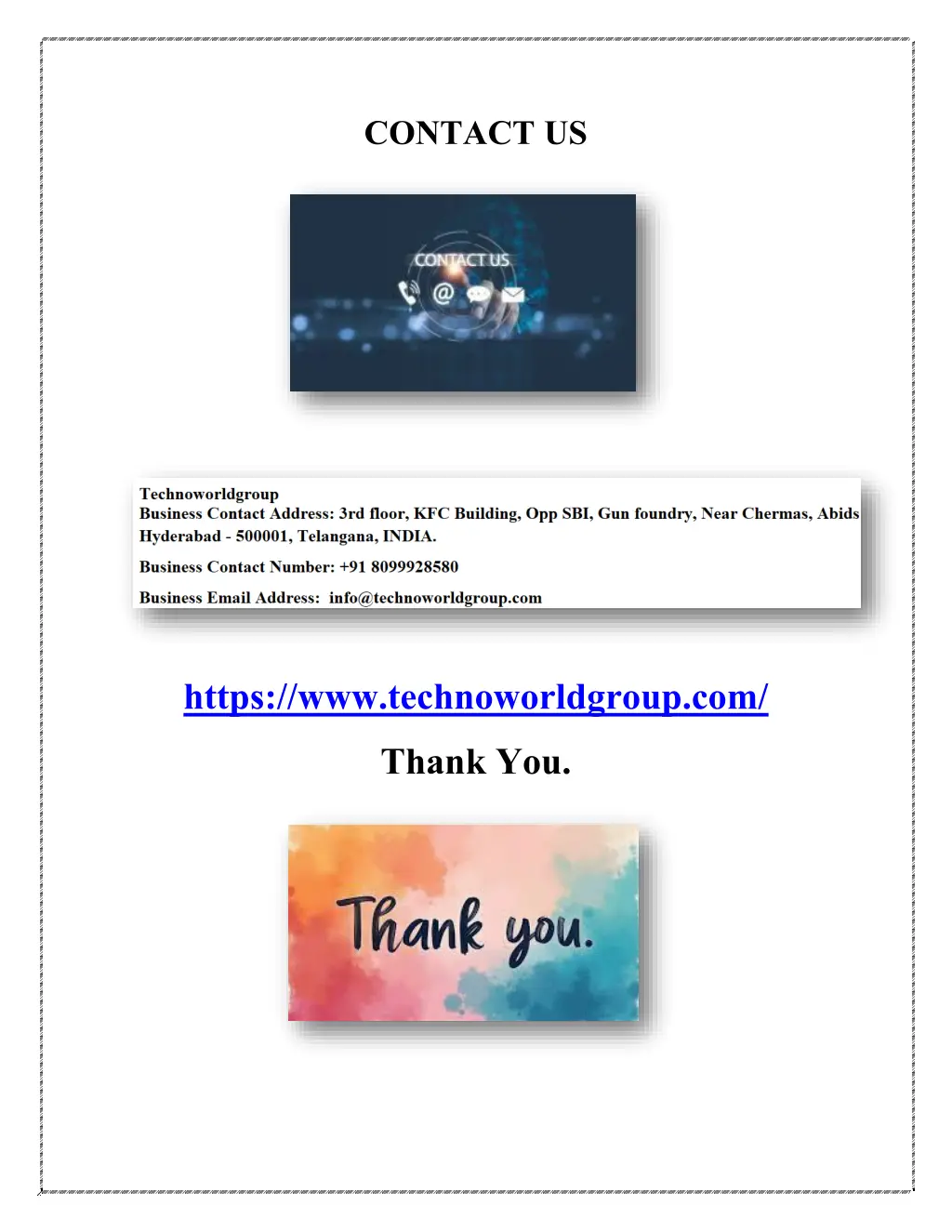 contact us