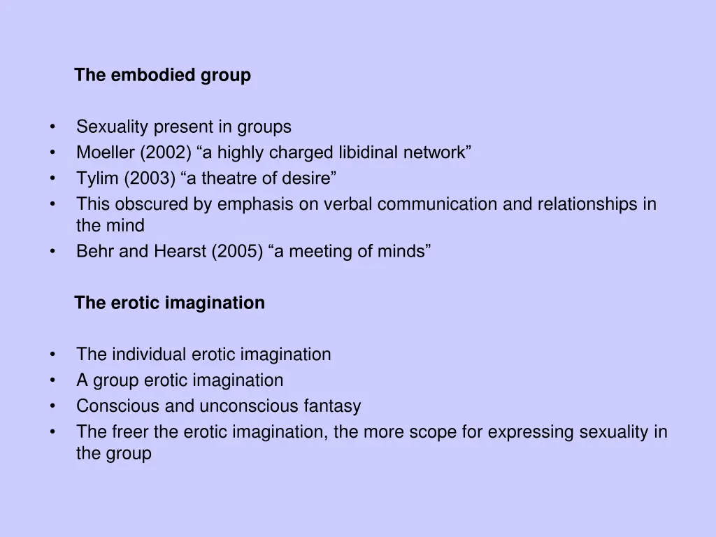 the embodied group