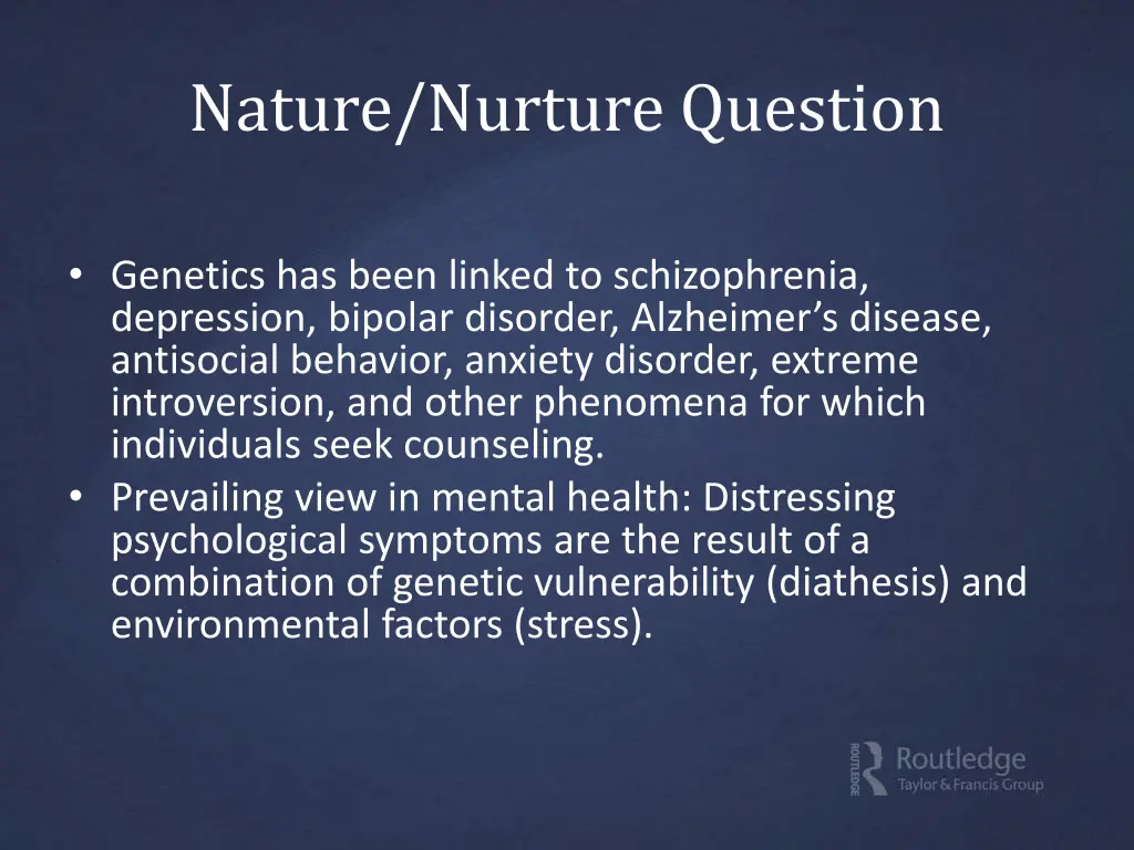 nature nurture question 1