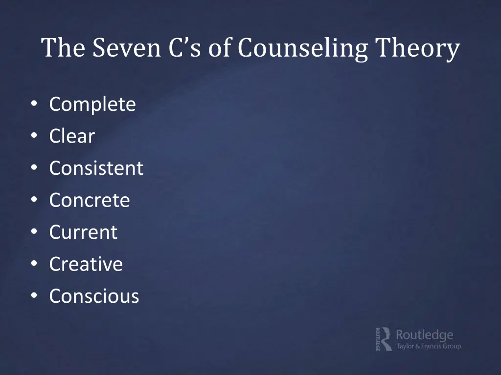 the seven c s of counseling theory