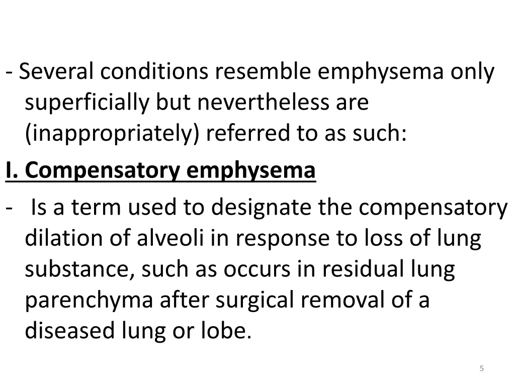 conditions related to emphysema several