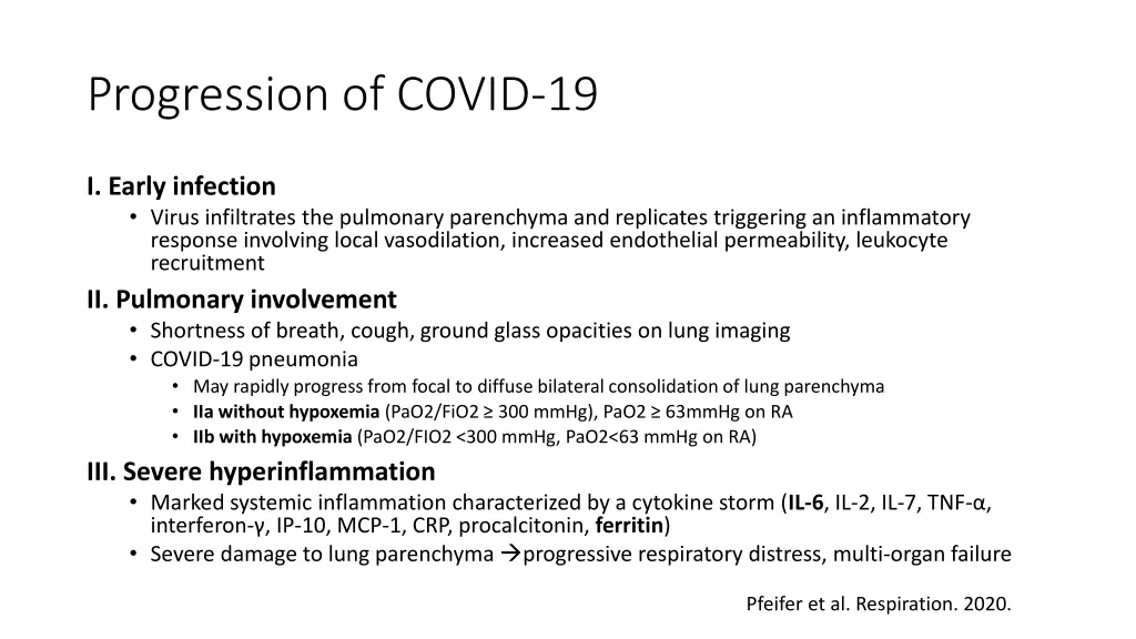progression of covid 19