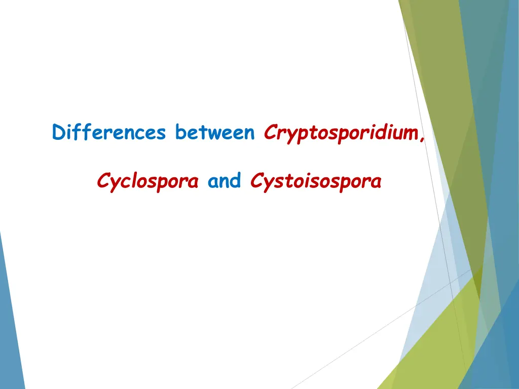 differences between cryptosporidium