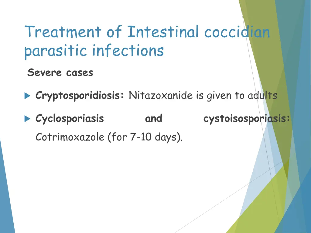 treatment of intestinal coccidian parasitic 1