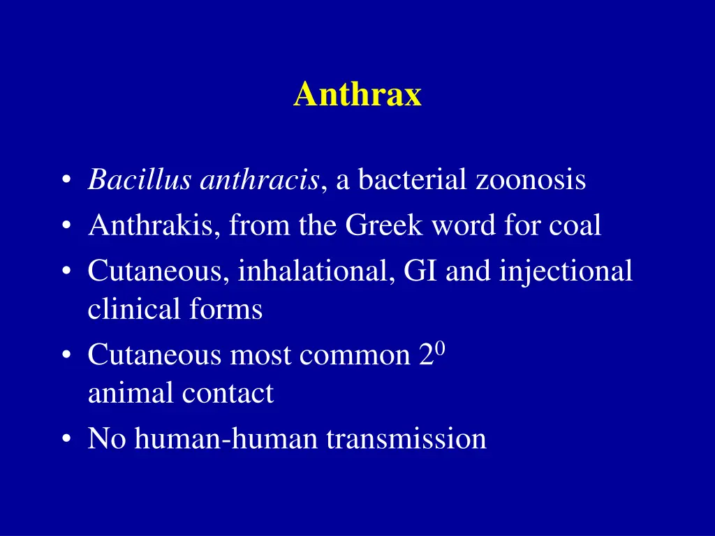 anthrax
