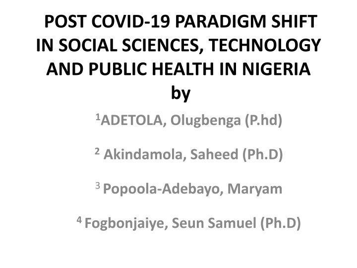 post covid 19 paradigm shift in social sciences