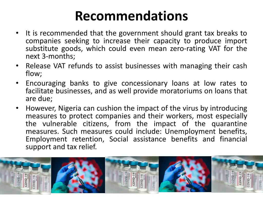 recommendations