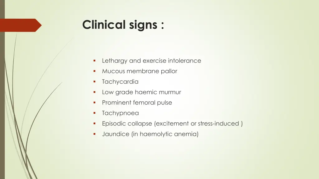 clinical signs
