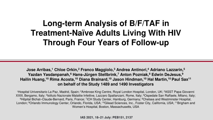 long term analysis of b f taf in treatment