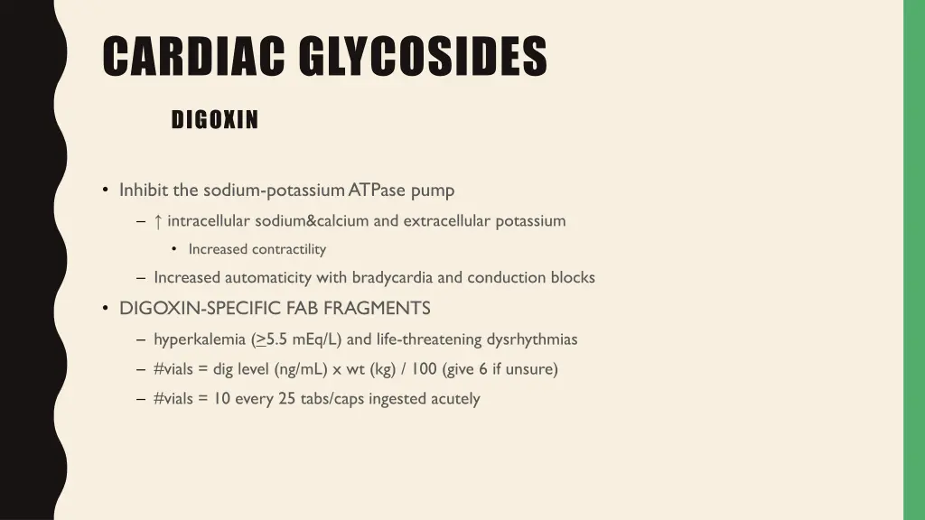 cardiac glycosides digoxin