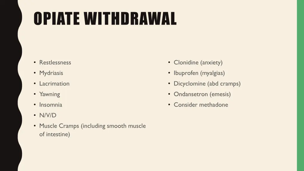 opiate withdrawal