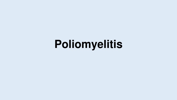 poliomyelitis
