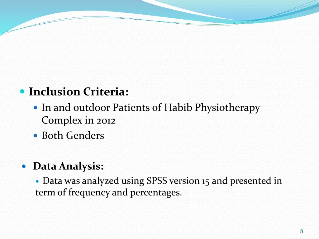 inclusion criteria