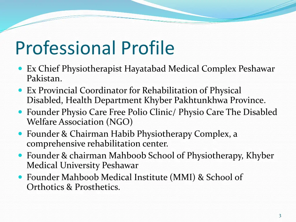 professional profile