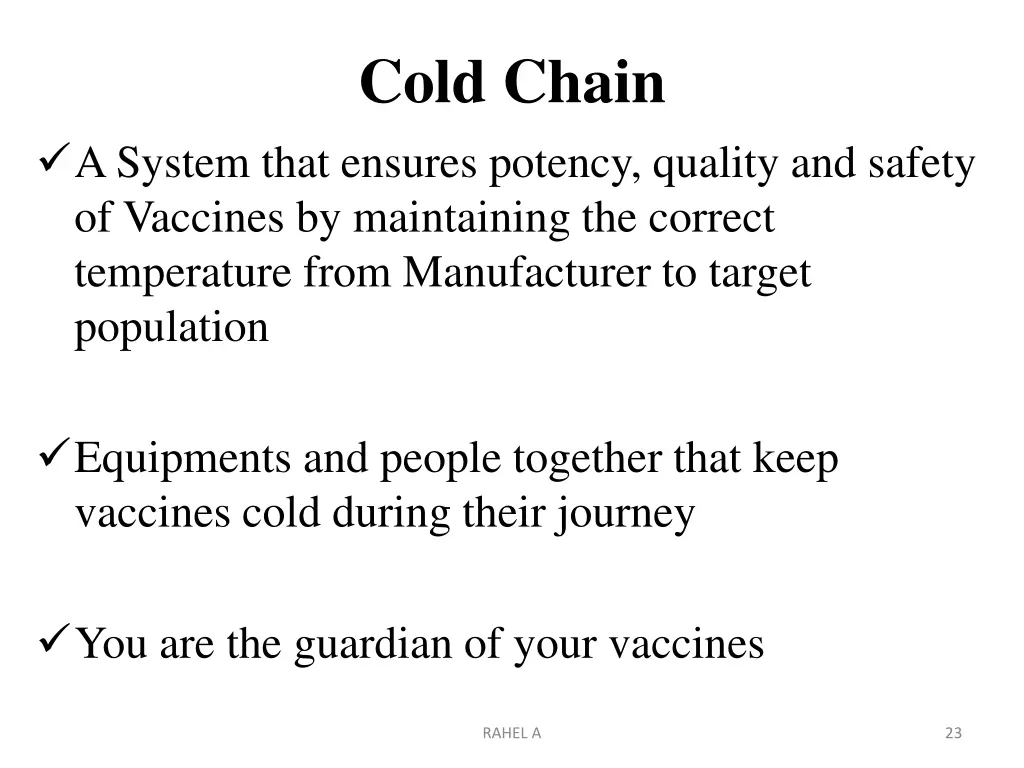 cold chain