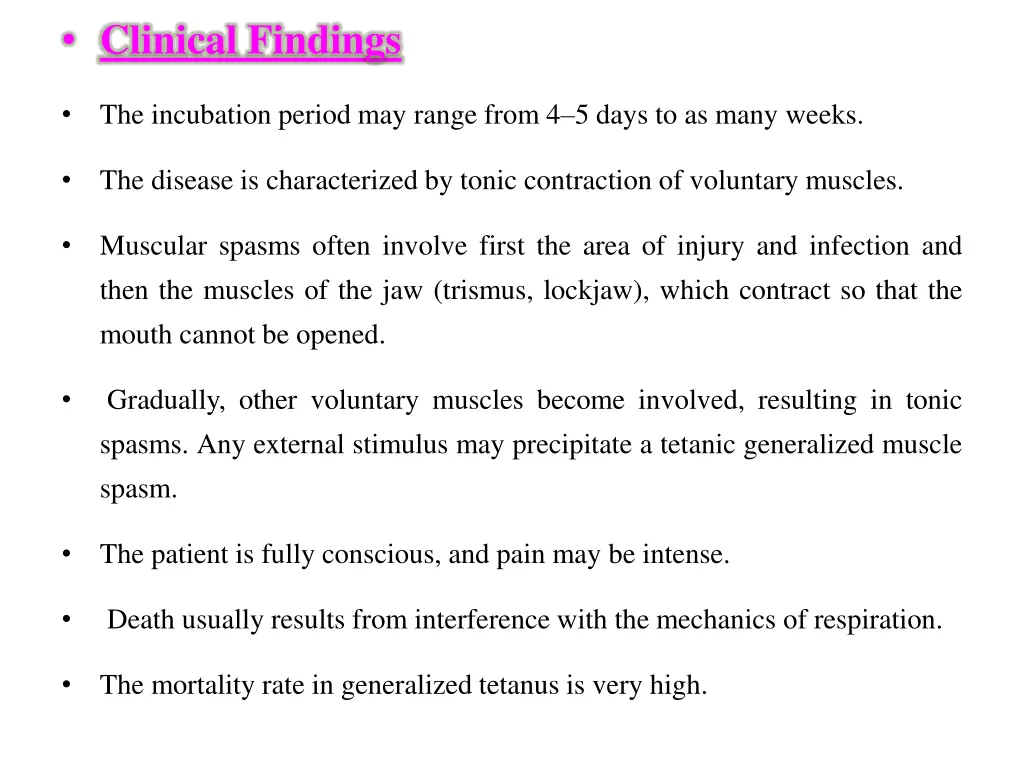 clinical findings 1