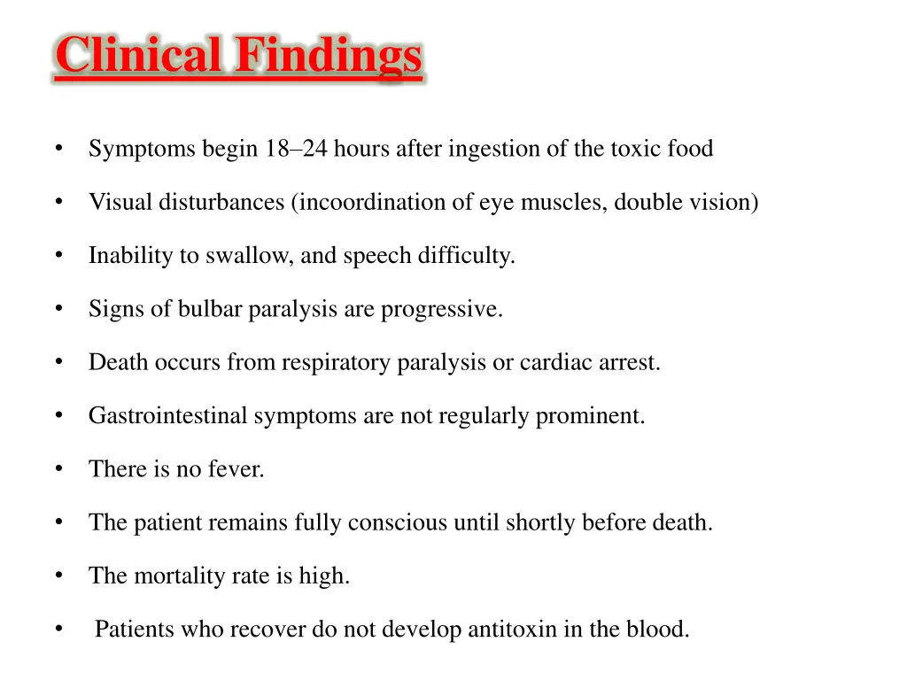clinical findings