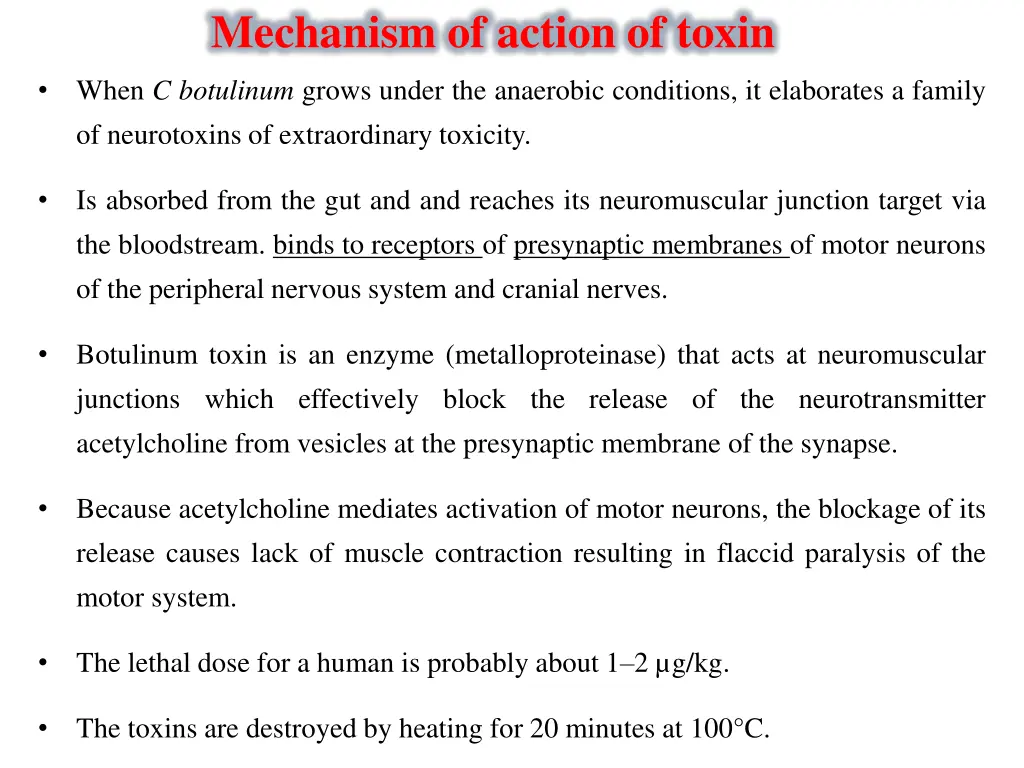 mechanism of action of toxin