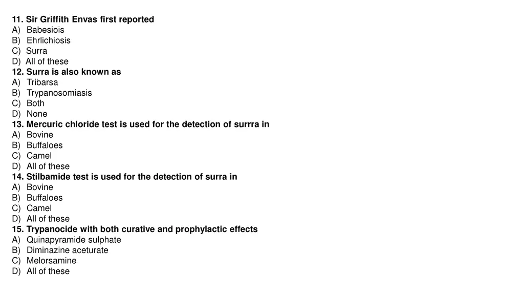 11 sir griffith envas first reported a babesiois