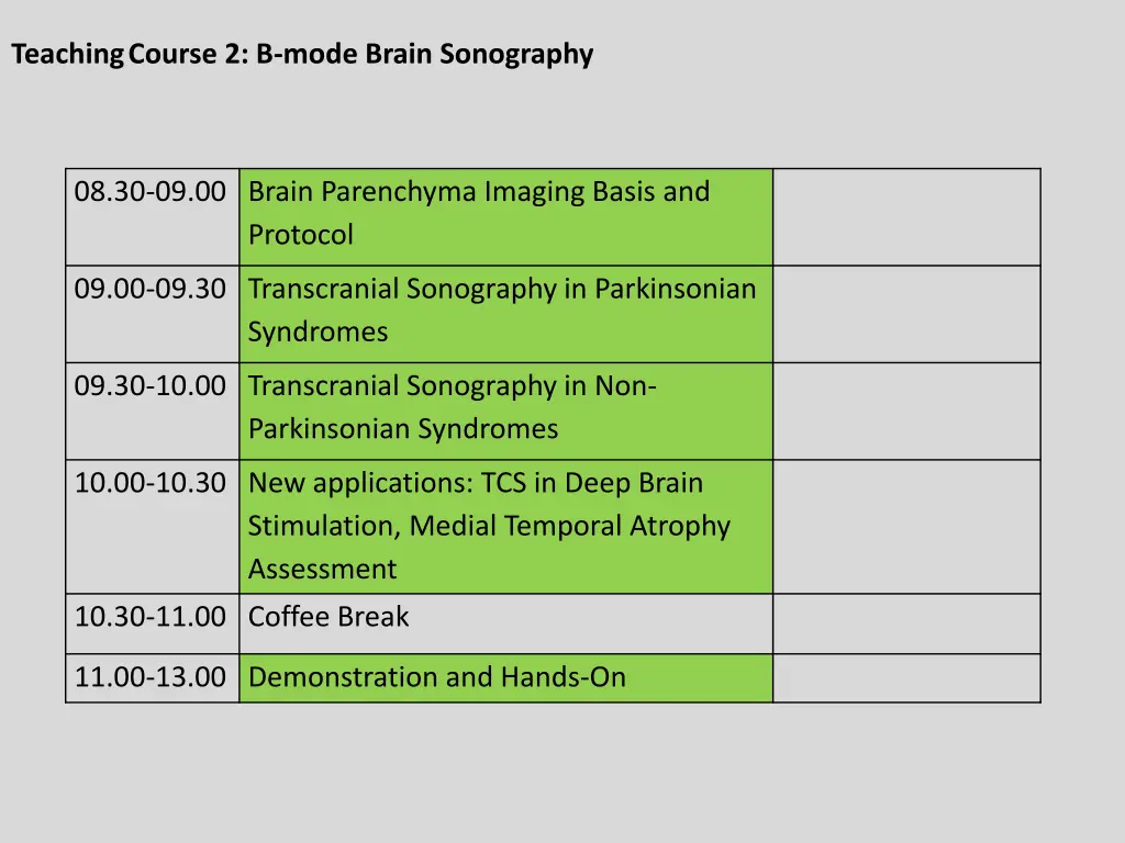 teaching course 2 b mode brain sonography