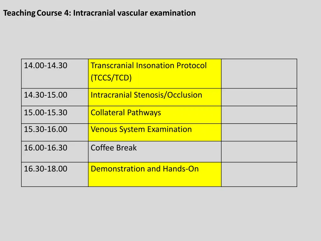 teaching course 4 intracranial vascular