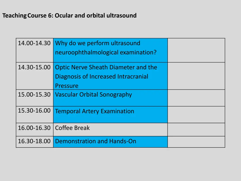 teaching course 6 ocular and orbital ultrasound