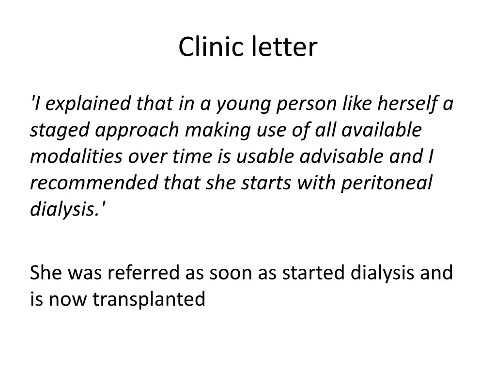 clinic letter