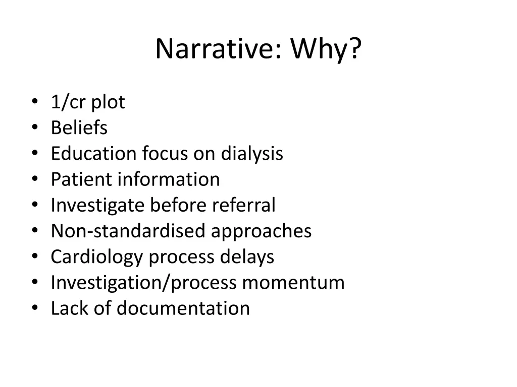 narrative why 1