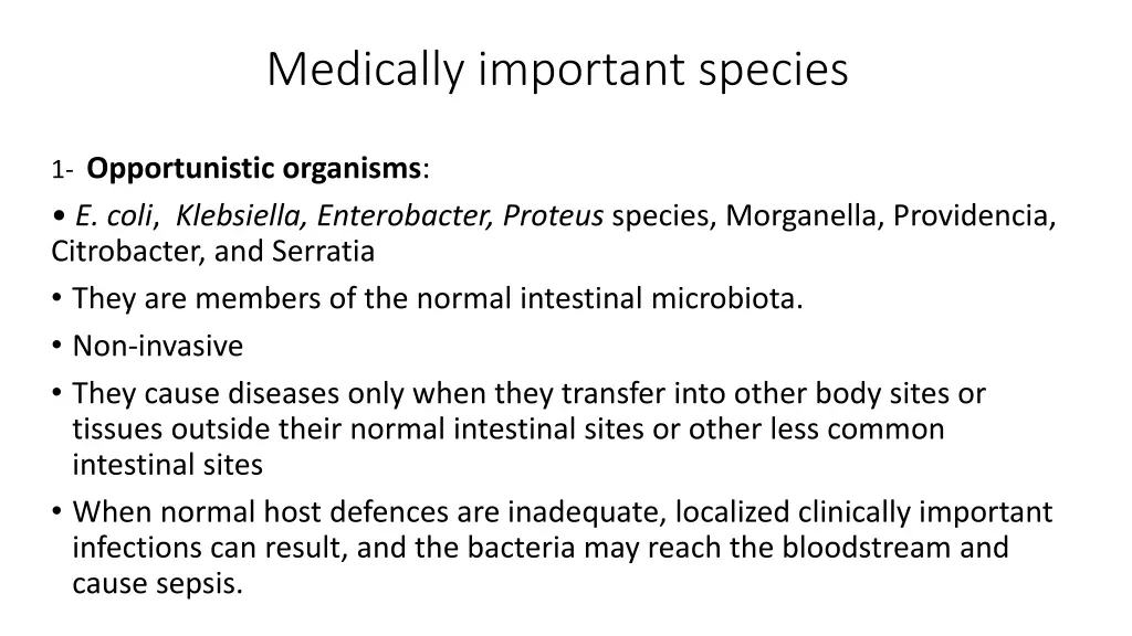 medically important species