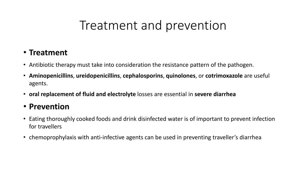 treatment and prevention